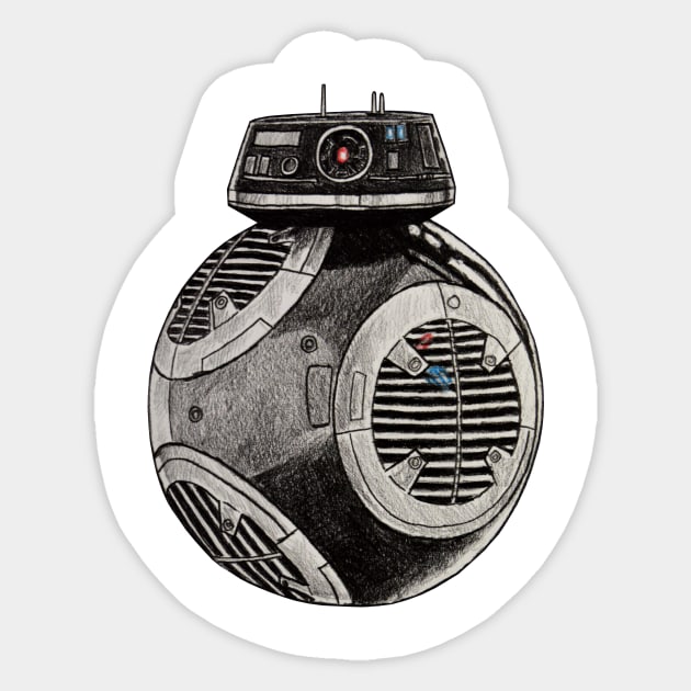 BB9E droid Sticker by tabslabred